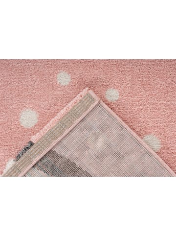Kayoom Kurzflor Teppich Australia in rosa - rechteckig
