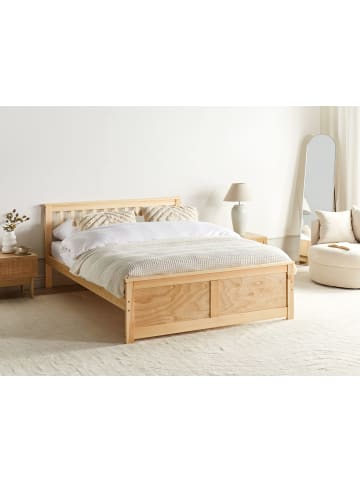 Beliani Doppelbett OLENDON in Braun - (W) 150 x (H) 82 x (L) 206 cm