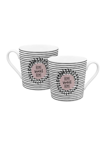 Geda Labels Tasse Home Time Home sweet Home in Weiß - 350ml