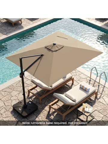 COSTWAY Sonnenschirm 300 x 200 cm in Beige