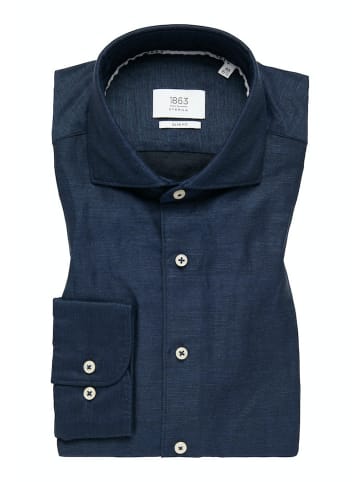 Eterna Langarm Business Hemd für Herren in blau