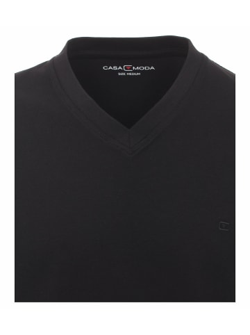 CASAMODA V-Kragen T-Shirt für Herren in schwarz