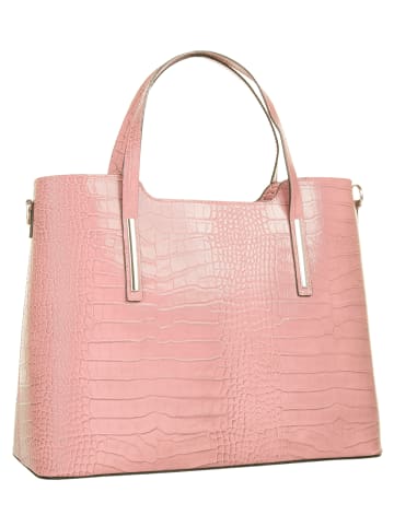 Cluty Handtasche echt Leder in rosa