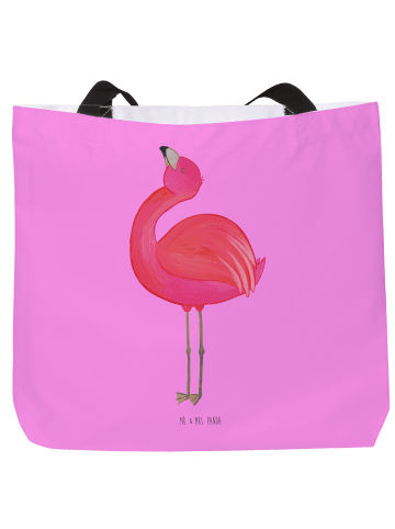 Mr. & Mrs. Panda Shopper Flamingo Stolz ohne Spruch in Aquarell Pink