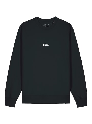 wat? Apparel Sweatshirt Nope in Schwarz