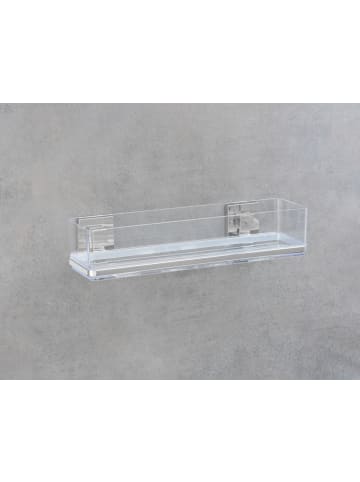 Wenko Vacuum-Loc Maxiablage Quadro Edelstahl in Silbern, 15 x 9 cm