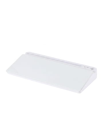 relaxdays Schreibtisch Organizer in Weiß - (B)40 x (H)5,5 x (T)18 cm