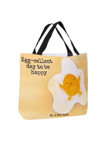 Mr. & Mrs. Panda Shopper Spiegelei Ei Design mit Spruch in Weiß