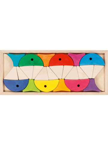 Goki Legespiel und Bausteinkasten 6 bunte Fische - ab 3 Jahren