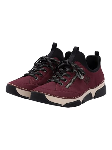 rieker Sneaker in Schwarz/Bordeaux