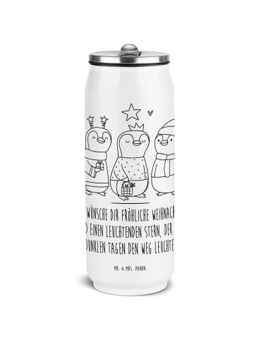Mr. & Mrs. Panda Getränkedosen Trinkflasche Winterzeit Heilige d... in Weiß