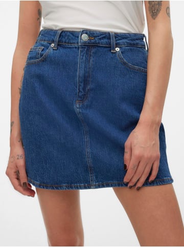 Vero Moda Rock Mini Denim Jeansrock Hoher Bund in Blau