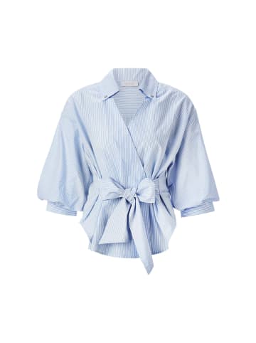Rich & Royal Bluse in hellblau weiß