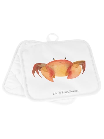 Mr. & Mrs. Panda 2er Set Topflappen  Sternzeichen Krebs ohne Spruch in Weiß