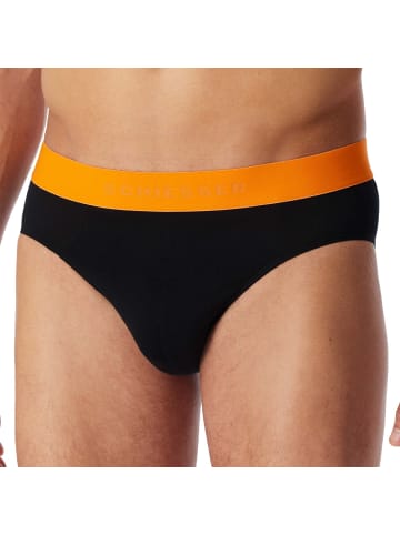 Schiesser Slip 5er Pack in Schwarz/Rot/Orange