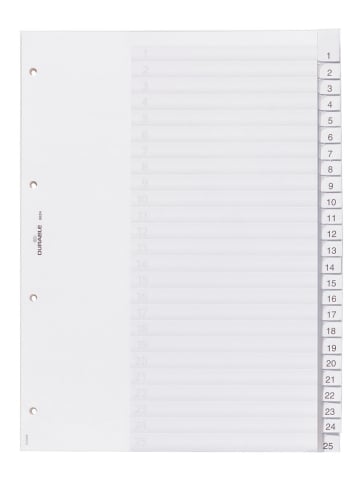 Durable Register A4 blanko PP 25-teilig transparent
