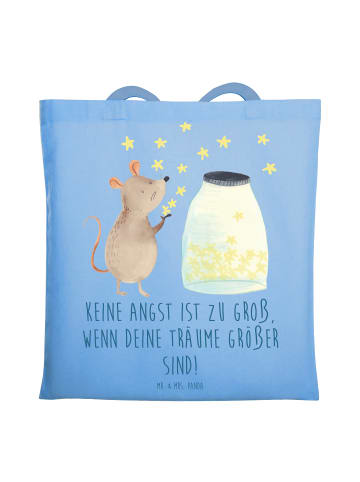 Einkaufsbeutel Angst überwinden mit Spruch in Sky Blue