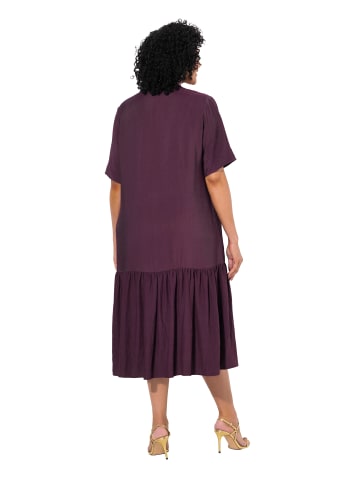 Ulla Popken Midikleid in dunkle pflaume