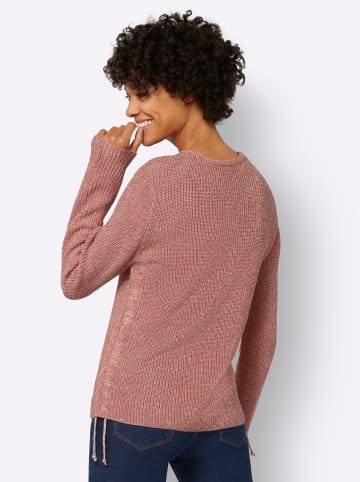 WITT WEIDEN Rundhalspullover in rosenholz-ecru-meliert