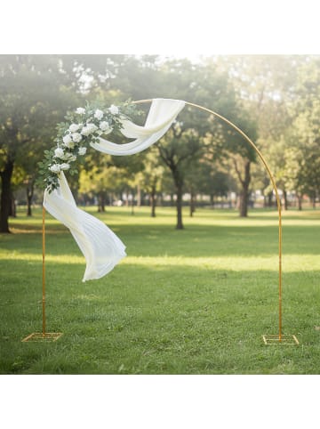 relaxdays Luftballon Bogen in Gold - (H)230 x (B)230 cm