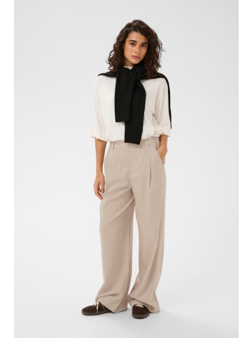 Kaffe Casual Hose KAkaren Regular fit in Beige Pinstripe CC
