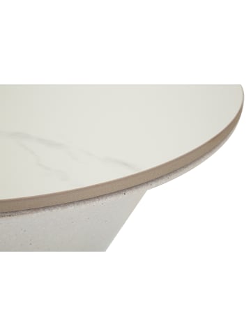 Mauro Ferretti Weißer Couchtisch aus Metall, Ø 44,5 x 63 cm