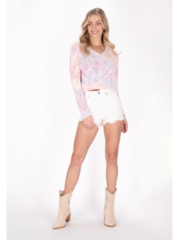 IZIA Women Cardigan in lilac multicolor