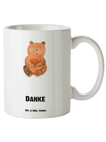 Mr. & Mrs. Panda XL Tasse Bär Dankbar mit Spruch in Weiß