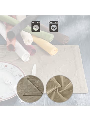 Erwin Müller Jacquard Tischset 2er-Pack Düsseldorf in beige