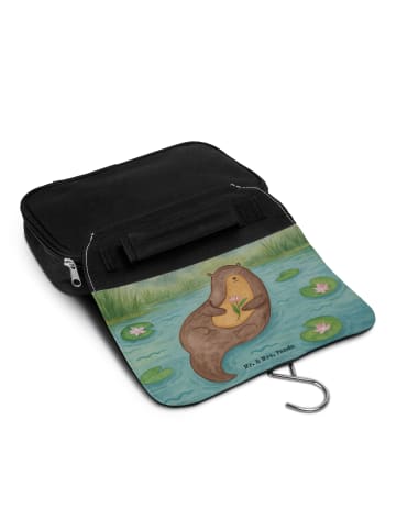 Mr. & Mrs. Panda Kosmetiktasche Otter Seerose Design ohne Spruch in Weiß