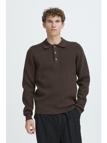 CASUAL FRIDAY Strickpullover CFABEL MILANO POLO KNIT in Braun