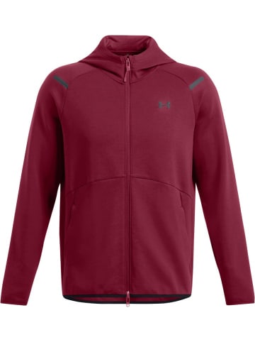 Under Armour Fleecejacke/Fleecepullover "Ua Unstoppable Flc Fz Hd Eu" in Rot