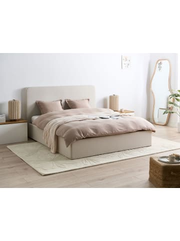 Beliani Doppelbett BRENON in Beige - (W) 179 x (H) 112 x (L) 219 cm