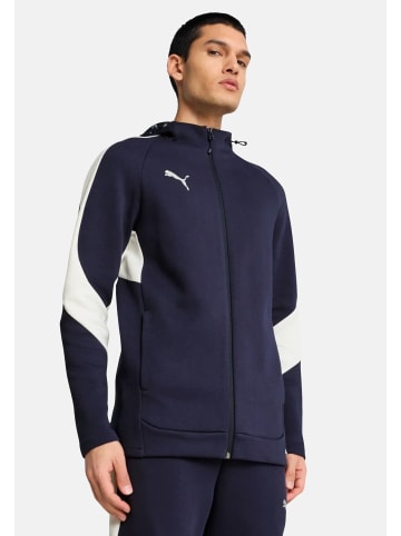 Puma Sweatjacke 'teamEVOSTRIPE' in blau