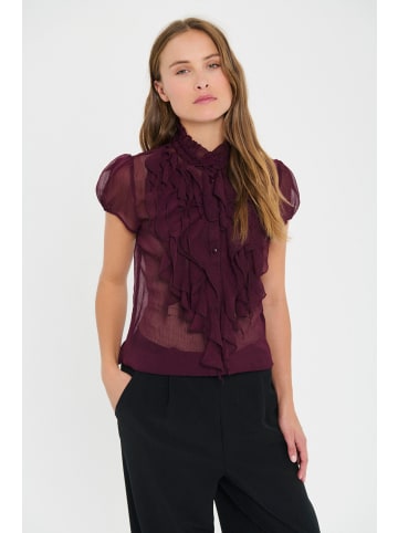 SAINT TROPEZ Langarm - Hemd LiljaSZ Gerade Passform in Winetasting