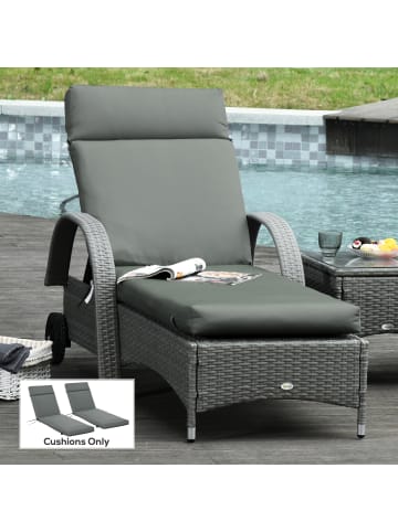 Outsunny Liegenauflage,196L x 55B x 8H cm,Dunkelgrau