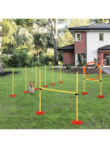 Pawhut Hunde Agility Set Gelb ABS+PE+Polyester