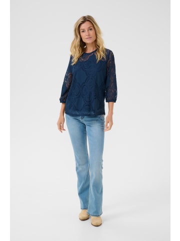 Cream Kurzarm-Bluse CRAmaja Straight fit in Navy Blazer