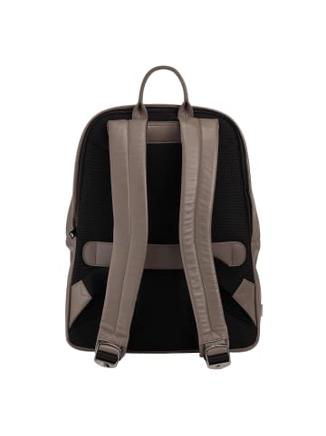 DuDu New York Daypack Leder 41 cm Laptopfach in taupe