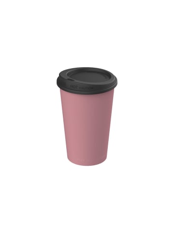 elasto Kaffeebecher "ToGo" in raffiniertes rot/schwarz - 300 ml
