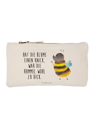 Mr. & Mrs. Panda Waschtasche Hummel flauschig mit Spruch in Weiß