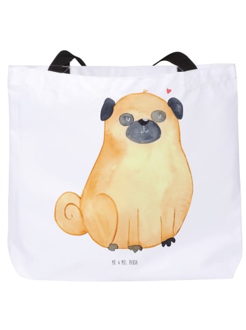 Mr. & Mrs. Panda Tasche Mops ohne Spruch in Weiß