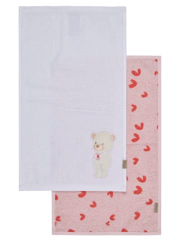 Sterntaler Kinderhandtuch 2er-Pack BÄR Betty in hellrosa