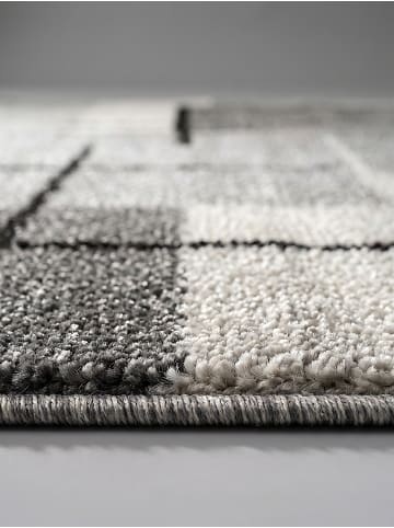 KADIMA DESIGN Teppich Outdoor Patchwork pflegeleicht Balkon Terrasse Garten in Grau