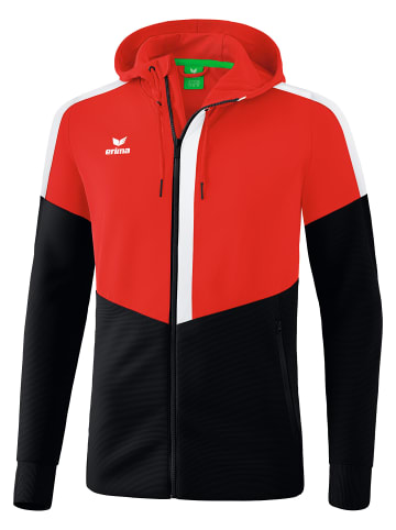 erima Squad Trainingsjacke mit Kapuze in rot/schwarz/weiss