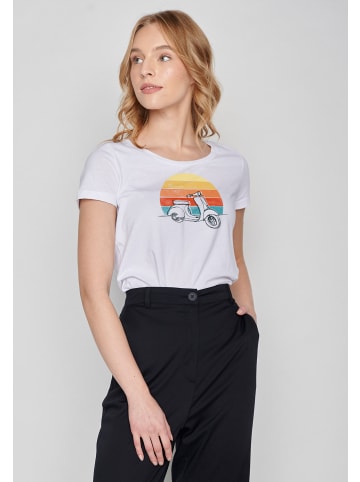 GreenBomb T-Shirt Lifestyle Scooter in Weiß