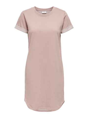 JACQUELINE de YONG Lockeres Kleid Shirtkleid JDYIVY Rundhals Midi Dress Tunika in Rosa