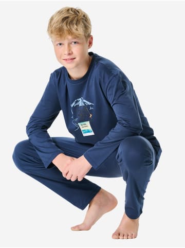 Schiesser Pyjama Sleepwear in Dunkelblau