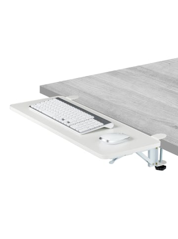 relaxdays Schreibtischverlängerung in Weiß - (B)65 x (T)24 cm