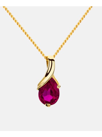 Diamant L'éternel Halskette aus 585 Gelbgold mit Rubin